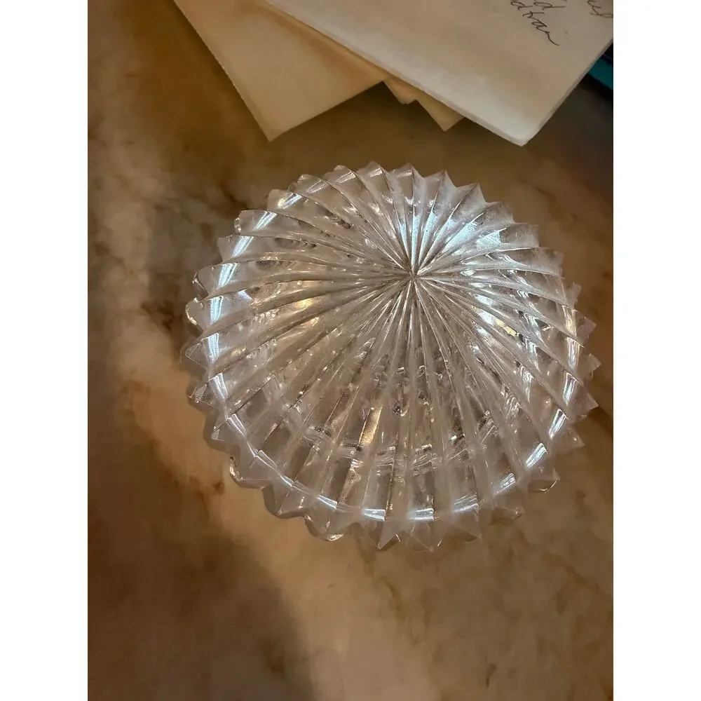 Vintage Waterford crystal glass trinket box 3-1/4